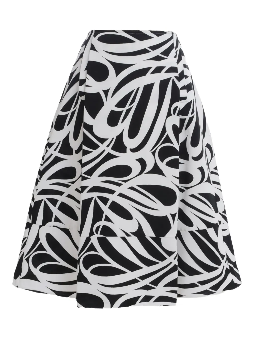 Marni abstract-print skirt | Black | Image 1