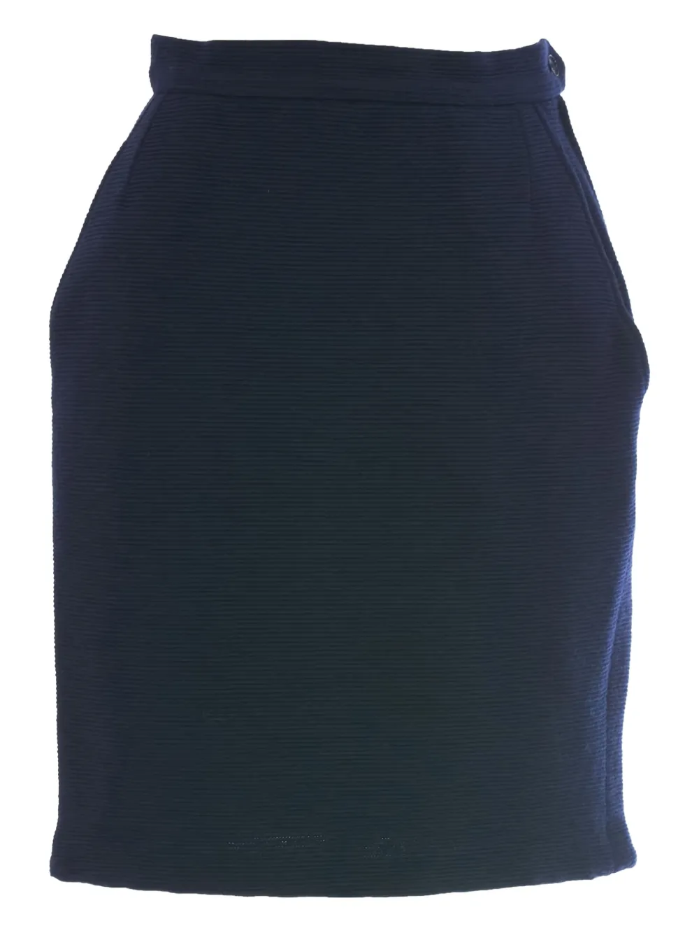 Saint Laurent Pre-Owned jupe en laine à design nervuré | bleu | Image 1