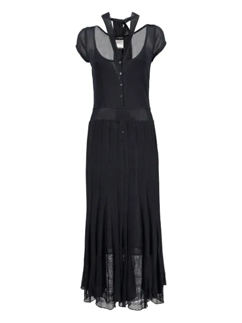 CHANEL Pre-Owned pleated-skirt maxi dress 