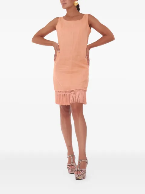 Vintage pre-owned linen midi dress