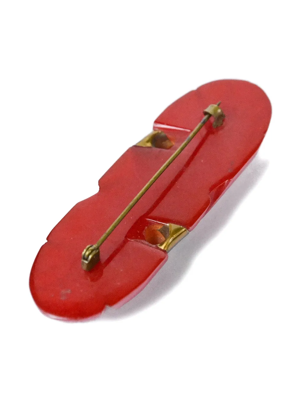 Vintage 1950s bakelite brooch - Rood