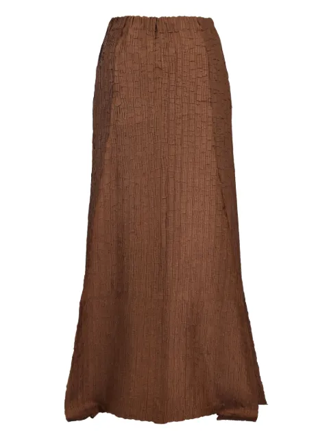 Issey Miyake Pre-Owned wrinkled maxi skirt
