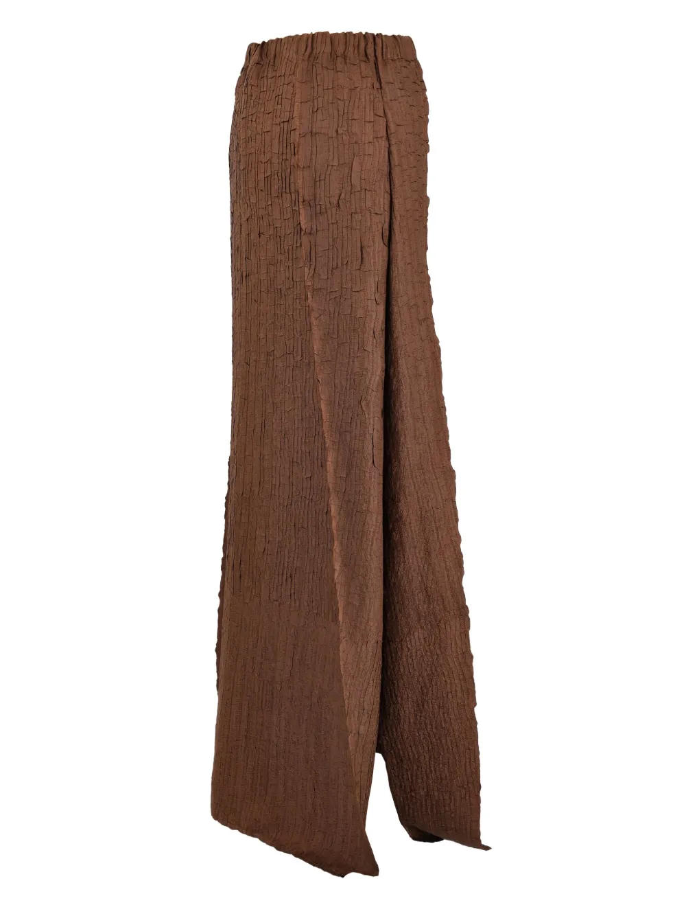 Issey Miyake Pre-Owned wrinkled maxi skirt - Bruin