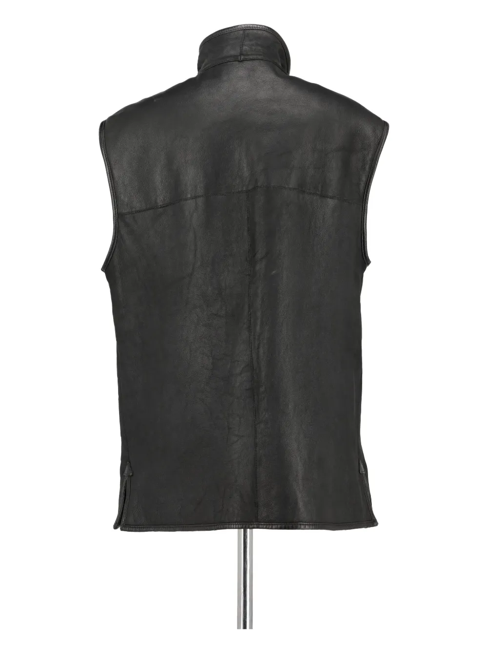 Pre-owned Larusmiani Leather Vest In Black