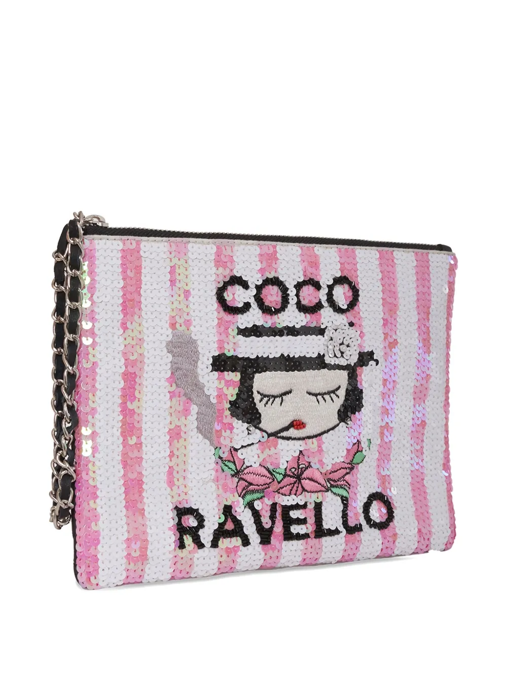 Pre-owned House Of Mua Mua Striped Clutch Bag
