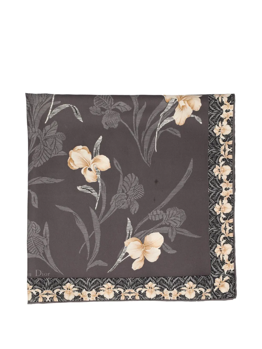 Christian Dior Pre-Owned mascada con estampado floral | gris | Image 1
