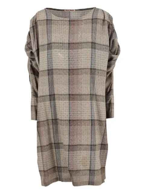 Issey Miyake Pre-Owned checked midi dress