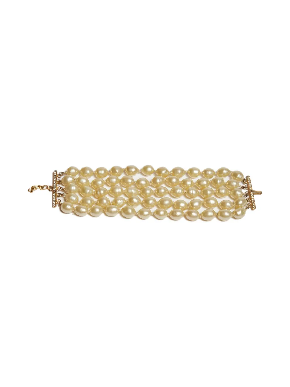 Vintage Bracciale Baroque con perle anni '80 | oro | Image 1