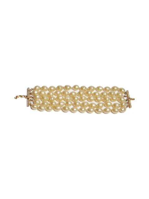 Vintage 1980s Baroque pearl-embellished bracelet