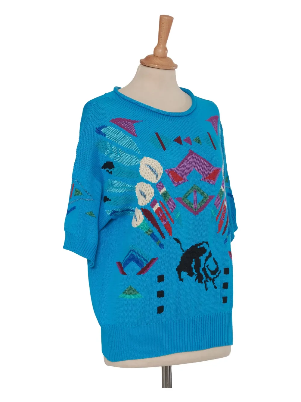 Krizia Pre-Owned Klassischer Intarsien-Pullover | Blau | Image 1