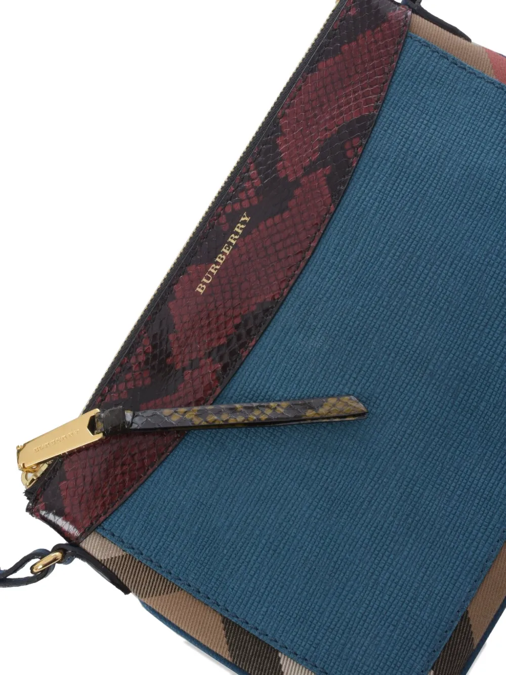 Pre-owned Burberry Canvas Clutch Bag In Blue