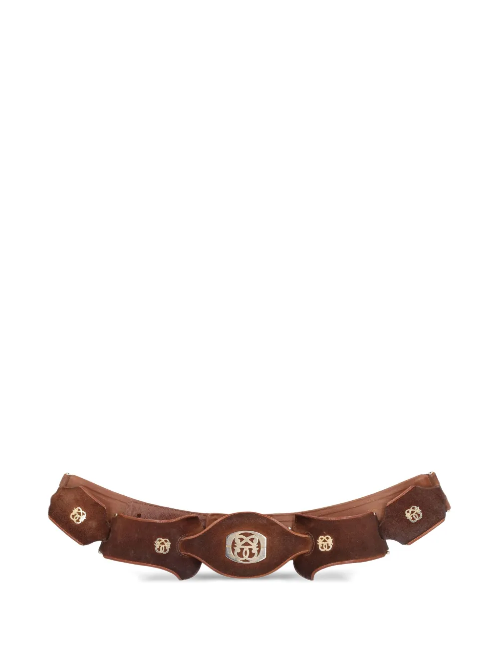 Pirovano Vintage ceinture pre-owned en daim | marron | Image 1