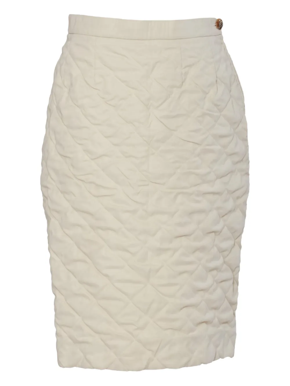 Hermès Pre-Owned quilted midi skirt | White | Image 1