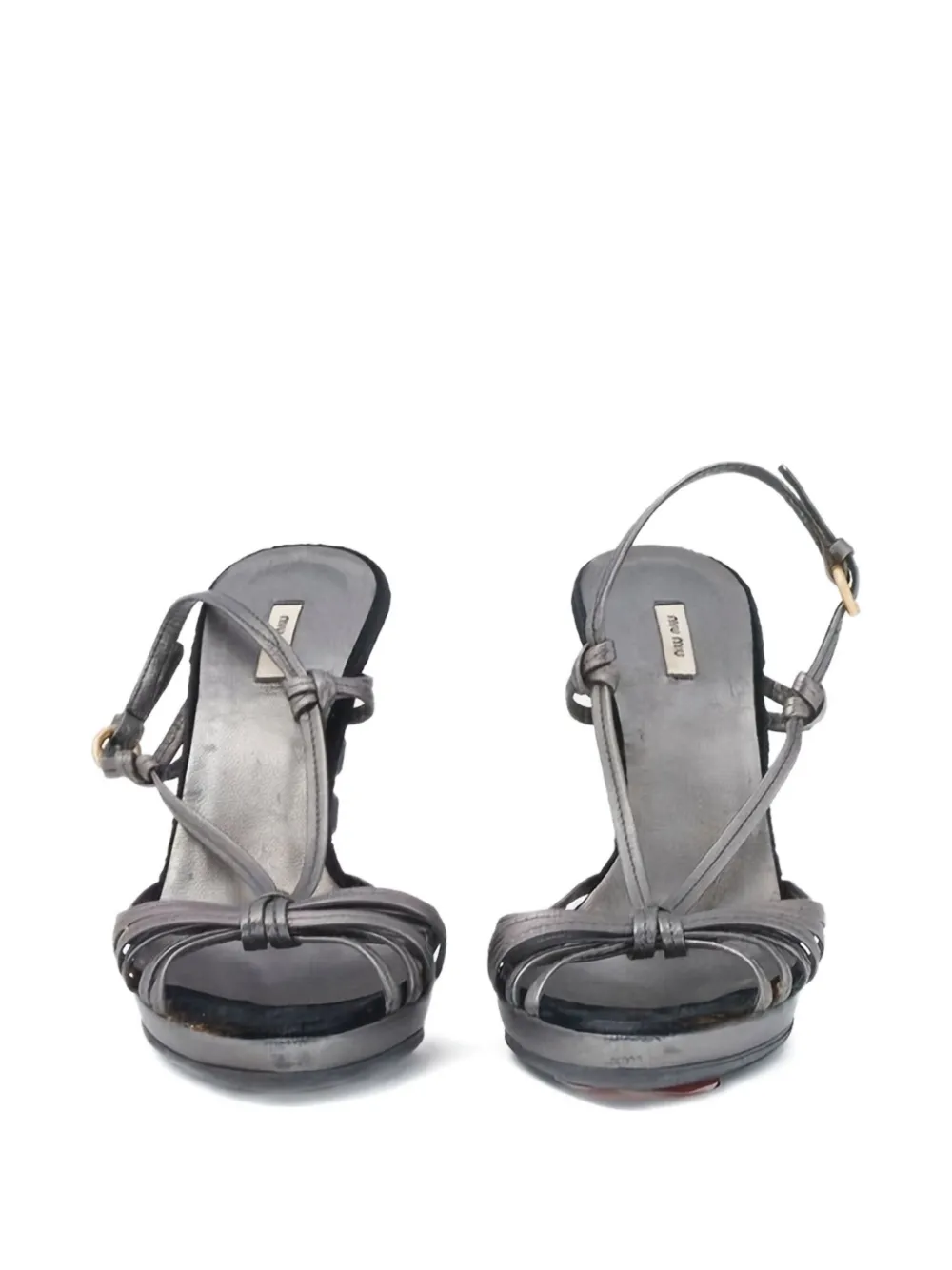 Pre-owned Miu Miu 2010 Crystal-embellished Sandals