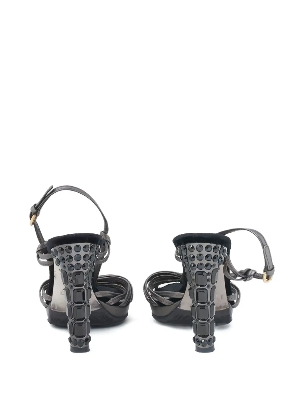 Pre-owned Miu Miu 2010 Crystal-embellished Sandals