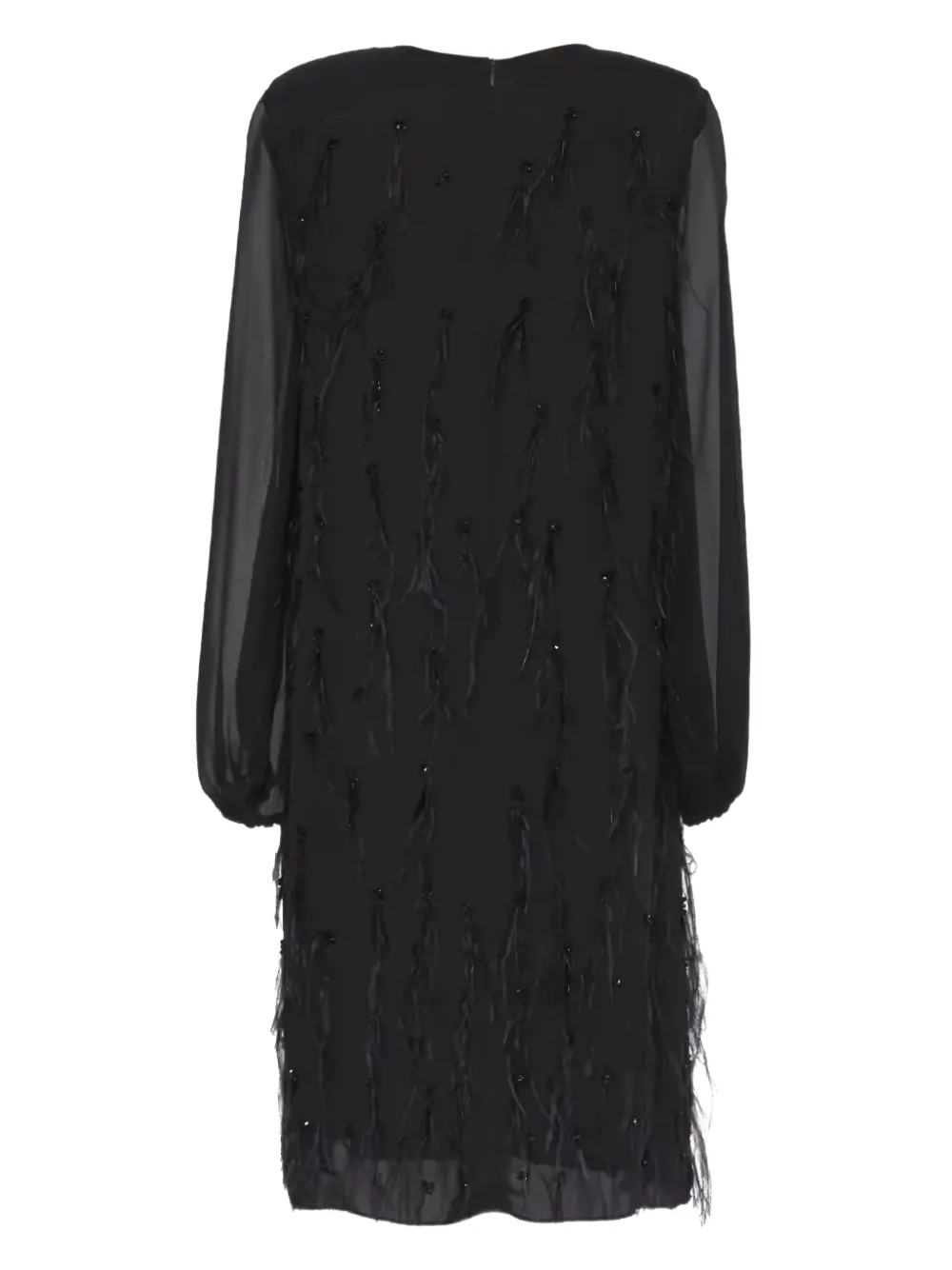 Max Mara feather-detail midi dress | Image 2