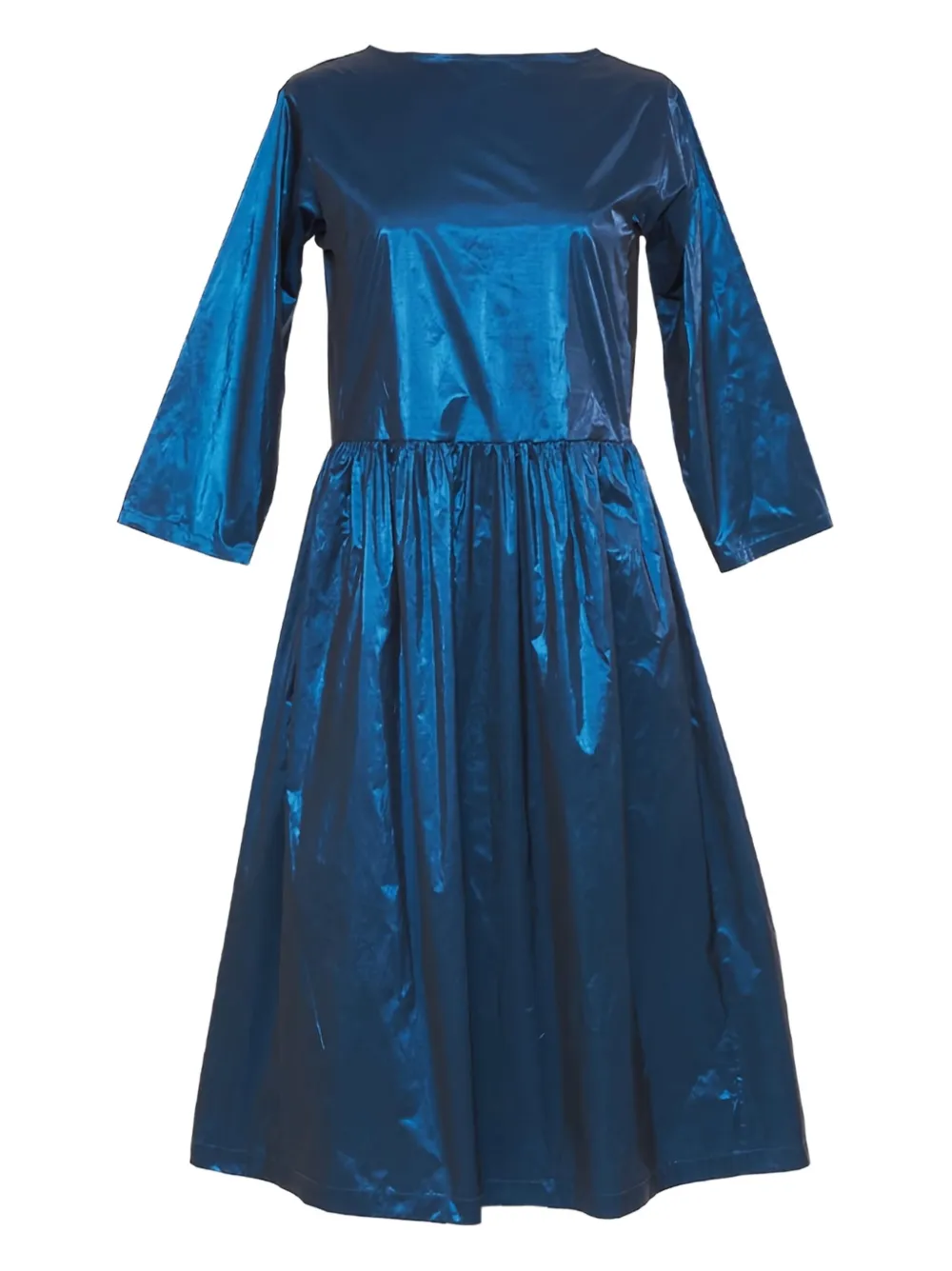 MININA Metallic midi-jurk - Blauw