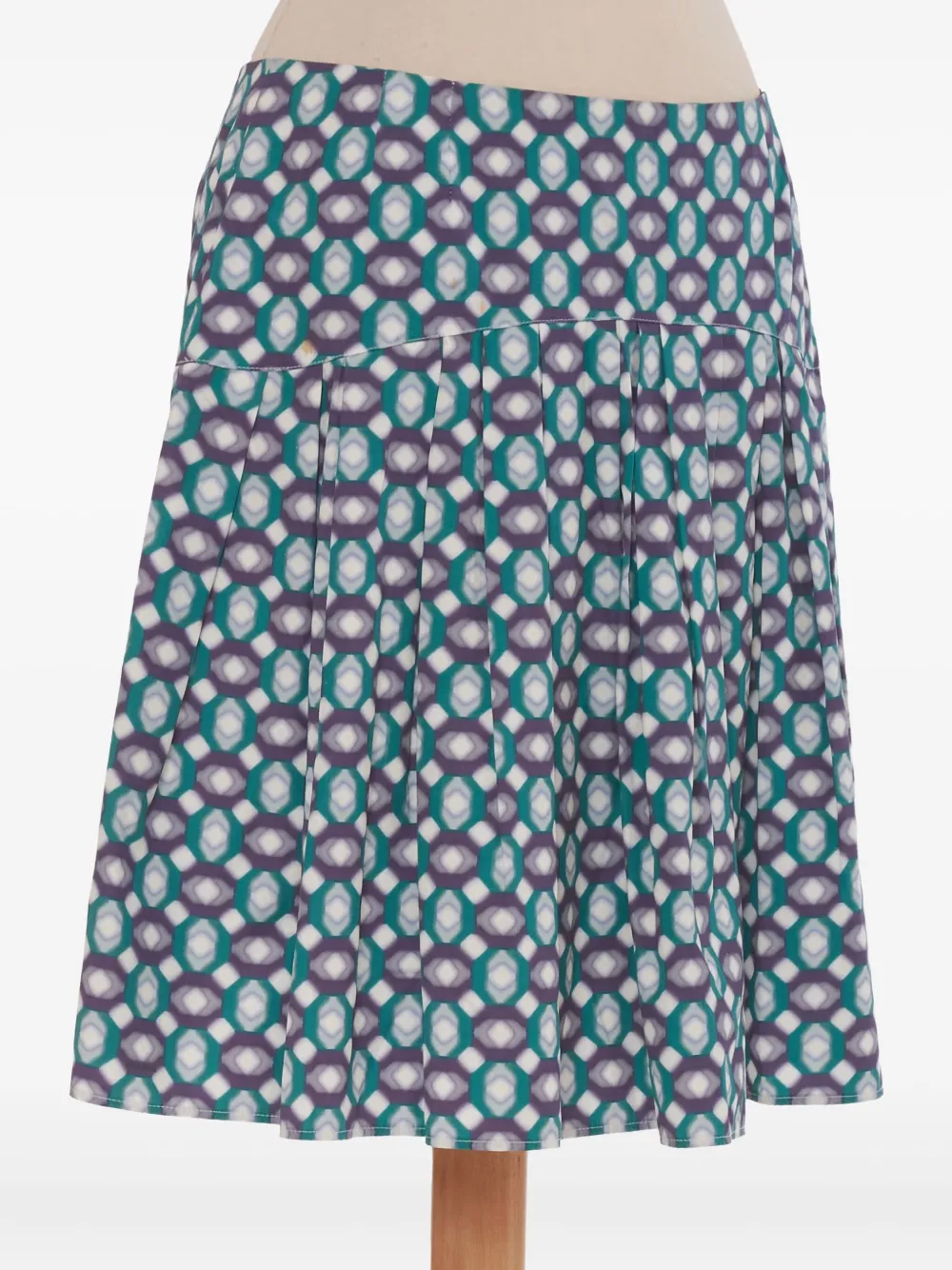 Pre-owned Miu Miu Geometric-pattern Mini Skirt
