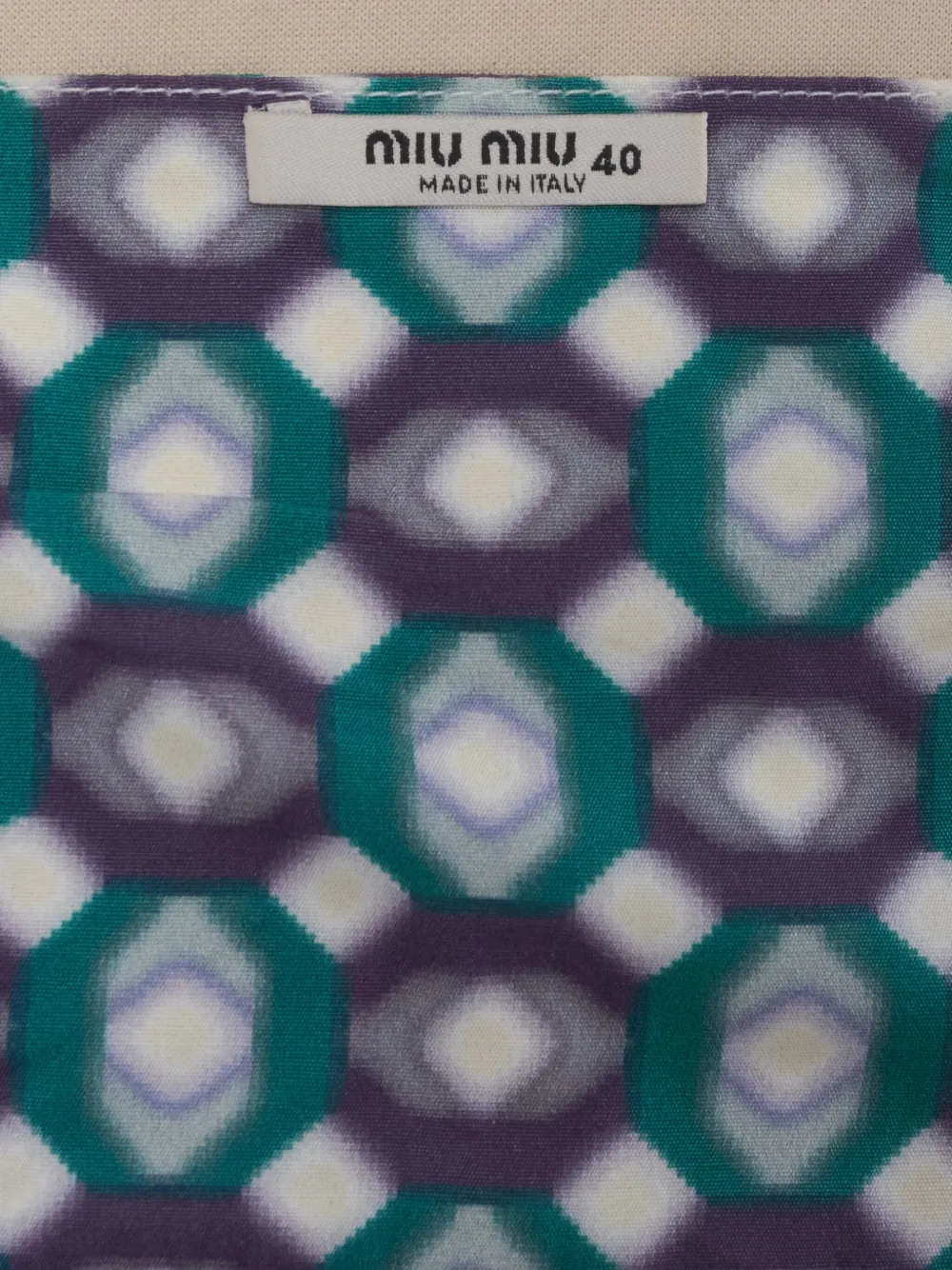 Pre-owned Miu Miu Geometric-pattern Mini Skirt