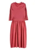 Vintage 1960s pre-owned draped cape-detail midi dress - Pink