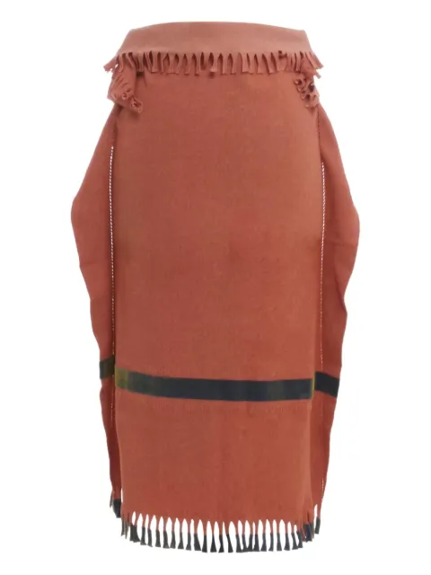 Issey Miyake Pre-Owned vestido con detalle de flecos 2000