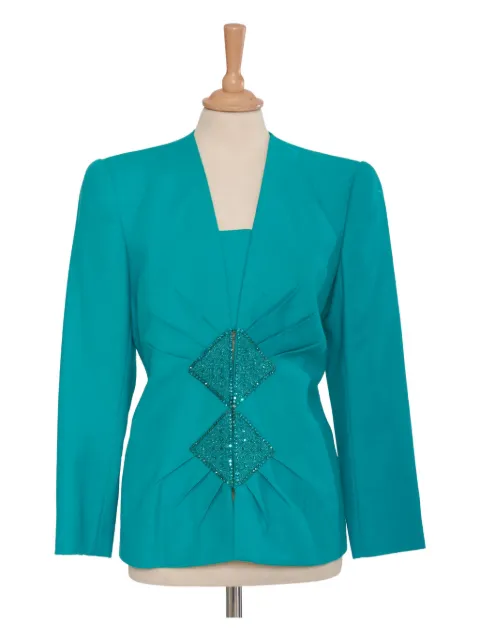 Vintage Pre-Owned embroidered wool suit