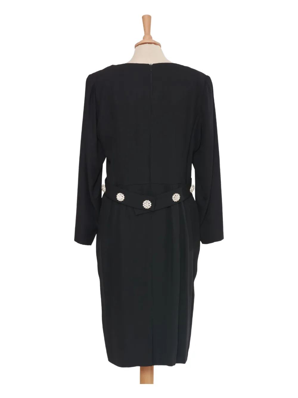 Guy Laroche Pre-Owned belted midi dress - Zwart