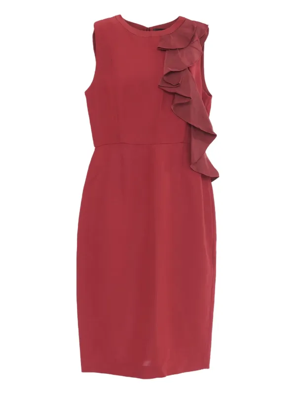 Max Mara ruffle-detail Midi Dress Red FARFETCH JO