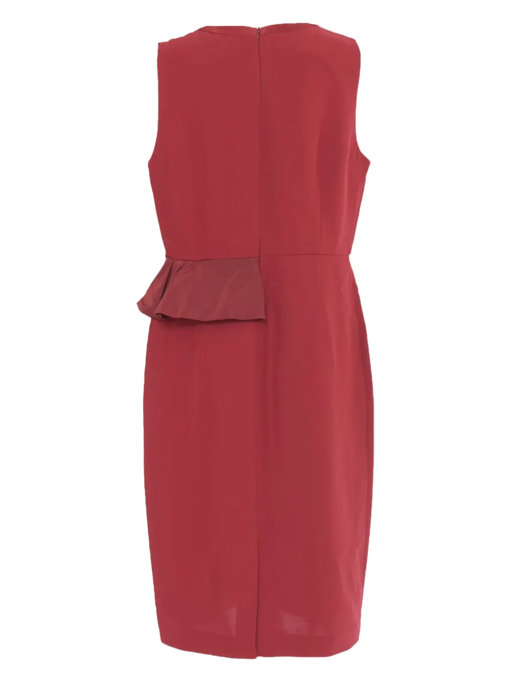 Max Mara Midi-jurk met ruches - Rood