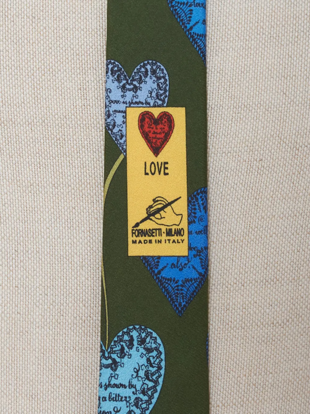 Pre-owned Fornasetti Heart-print Silk Tie