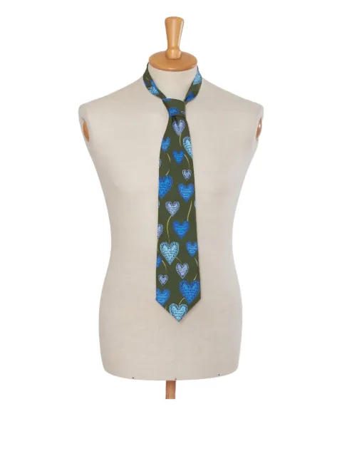 Fornasetti Pre-Owned heart-print silk tie