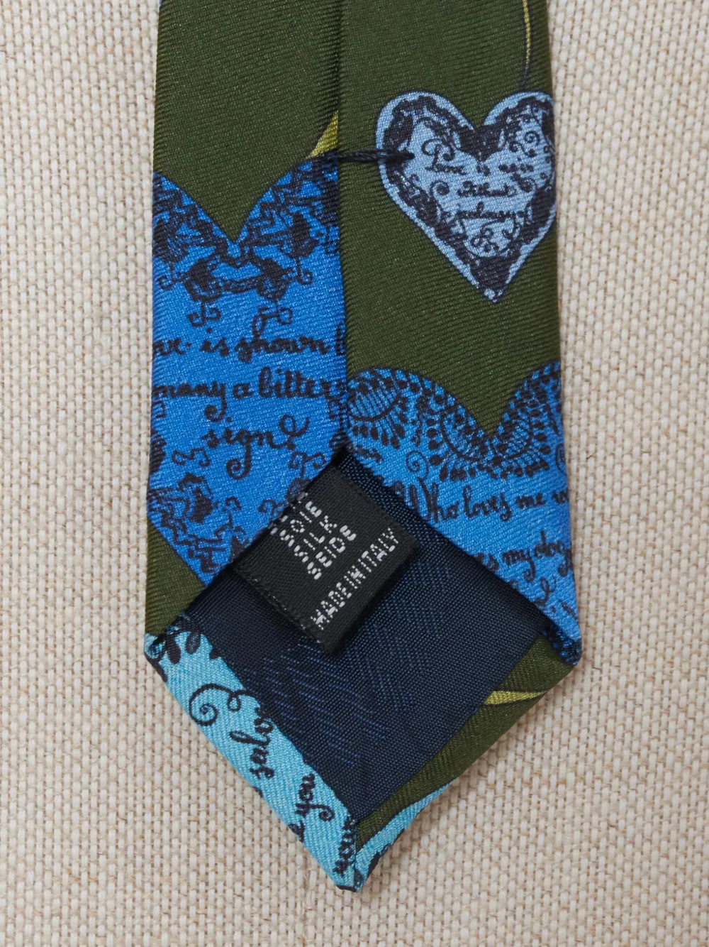 Fornasetti Pre-Owned heart-print silk tie | Image 2