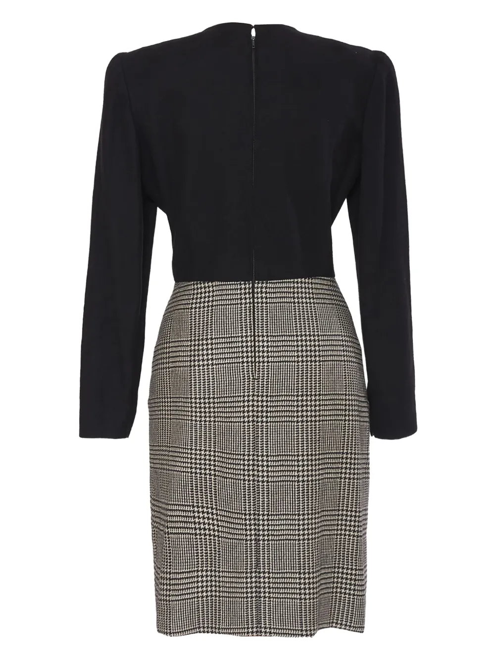 Vintage 1980s fluwelen midi-jurk - Zwart