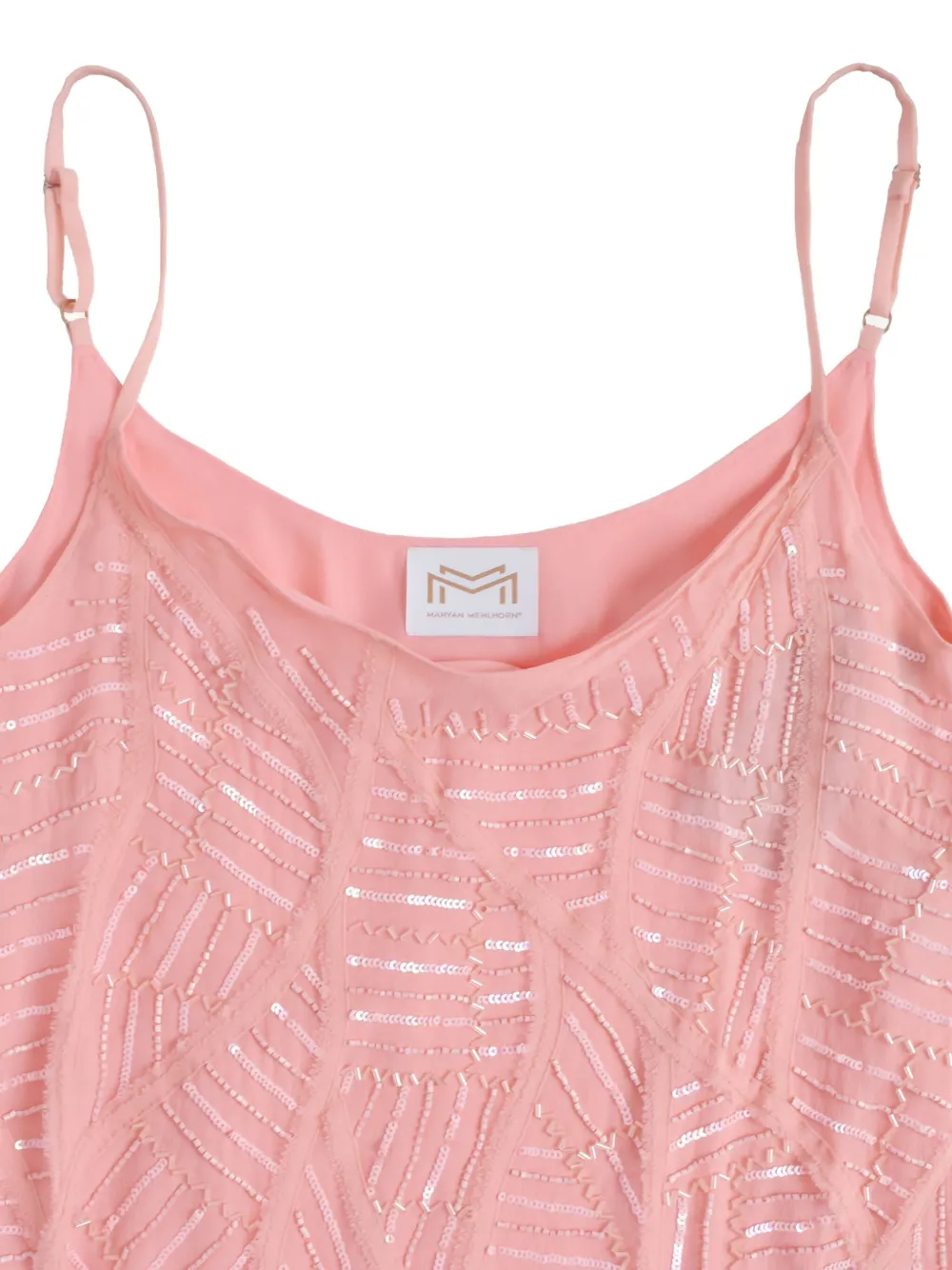 Maryan Mehlhorn Pre-owned mini-jurk verfraaid met kralen - Roze