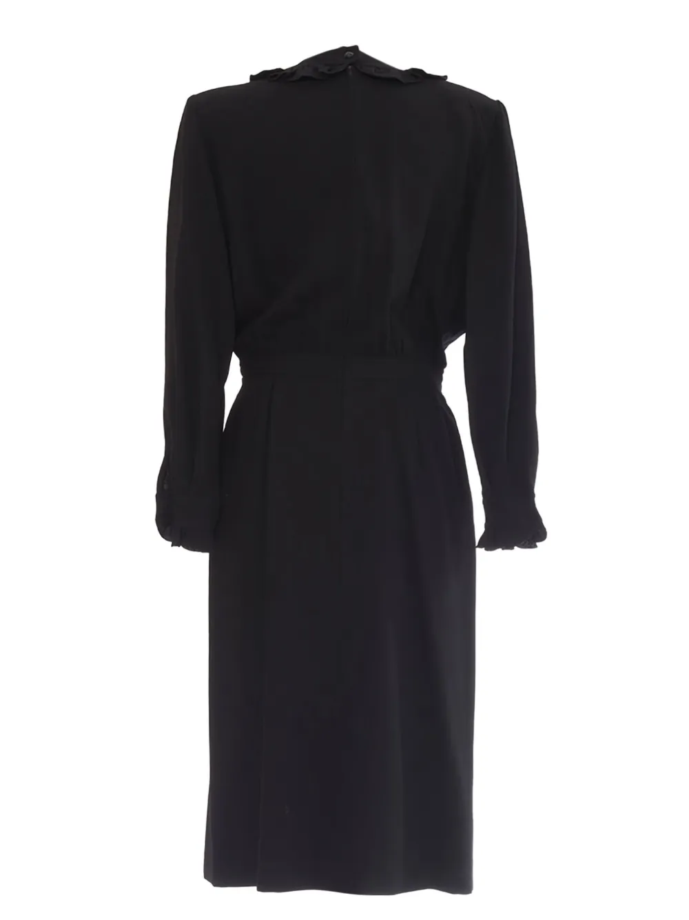 Valentino Garavani Pre-Owned Wollen midi-jurk - Zwart