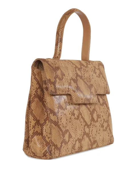 Vintage snakeskin-print tote bag