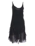 Genny Vintage 1990s ramie evening dress - Black