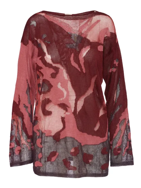 Krizia Pre-Owned long-sleeved perforated sweater