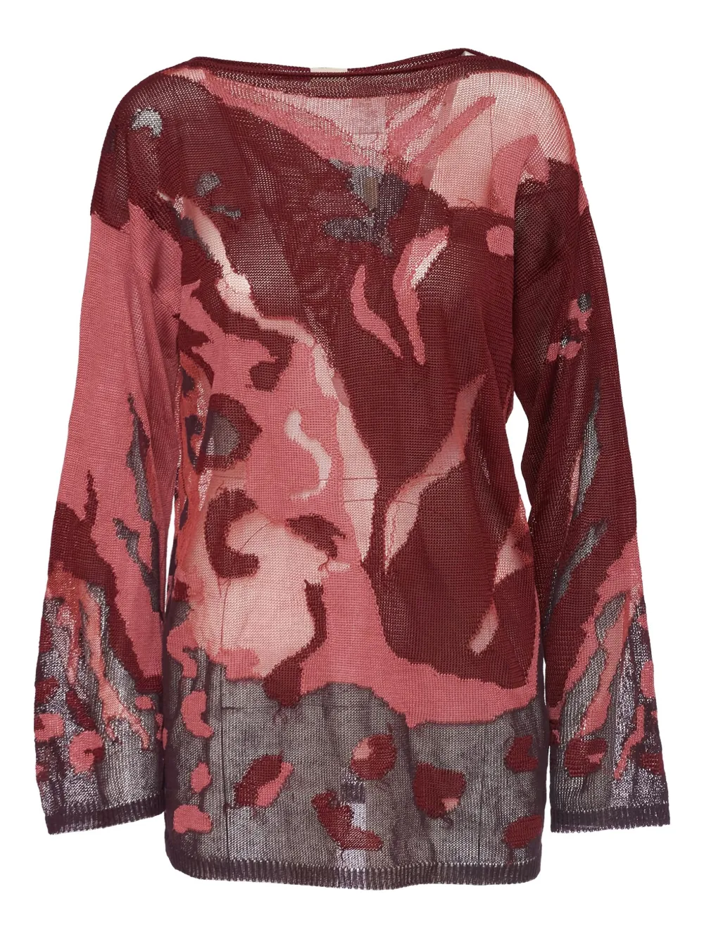 Krizia Pre-Owned long-sleeved perforated sweater | Pink | Image 1