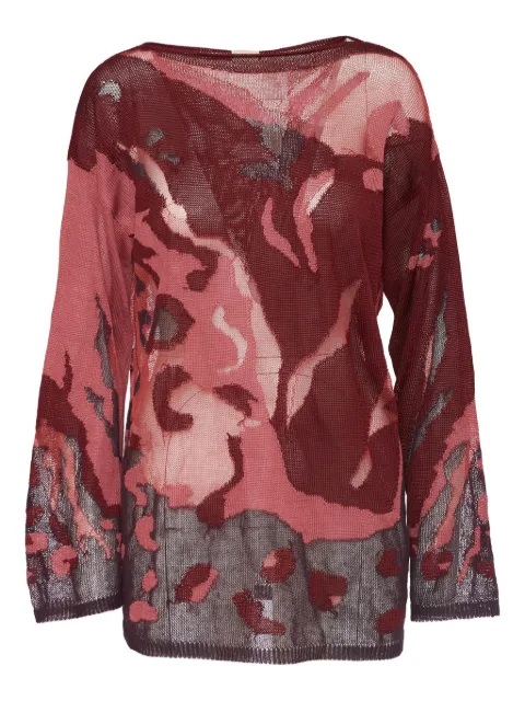 Krizia Pre-Owned long-sleeved perforated sweater