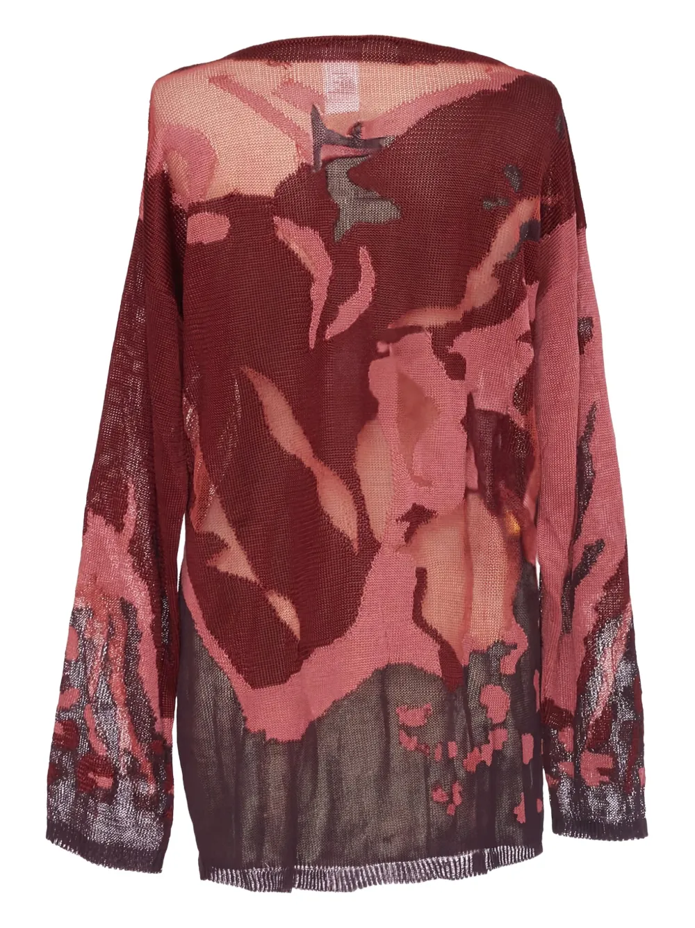  Krizia Pre-owned Long-sleeved Perforated Sweater - Pink 