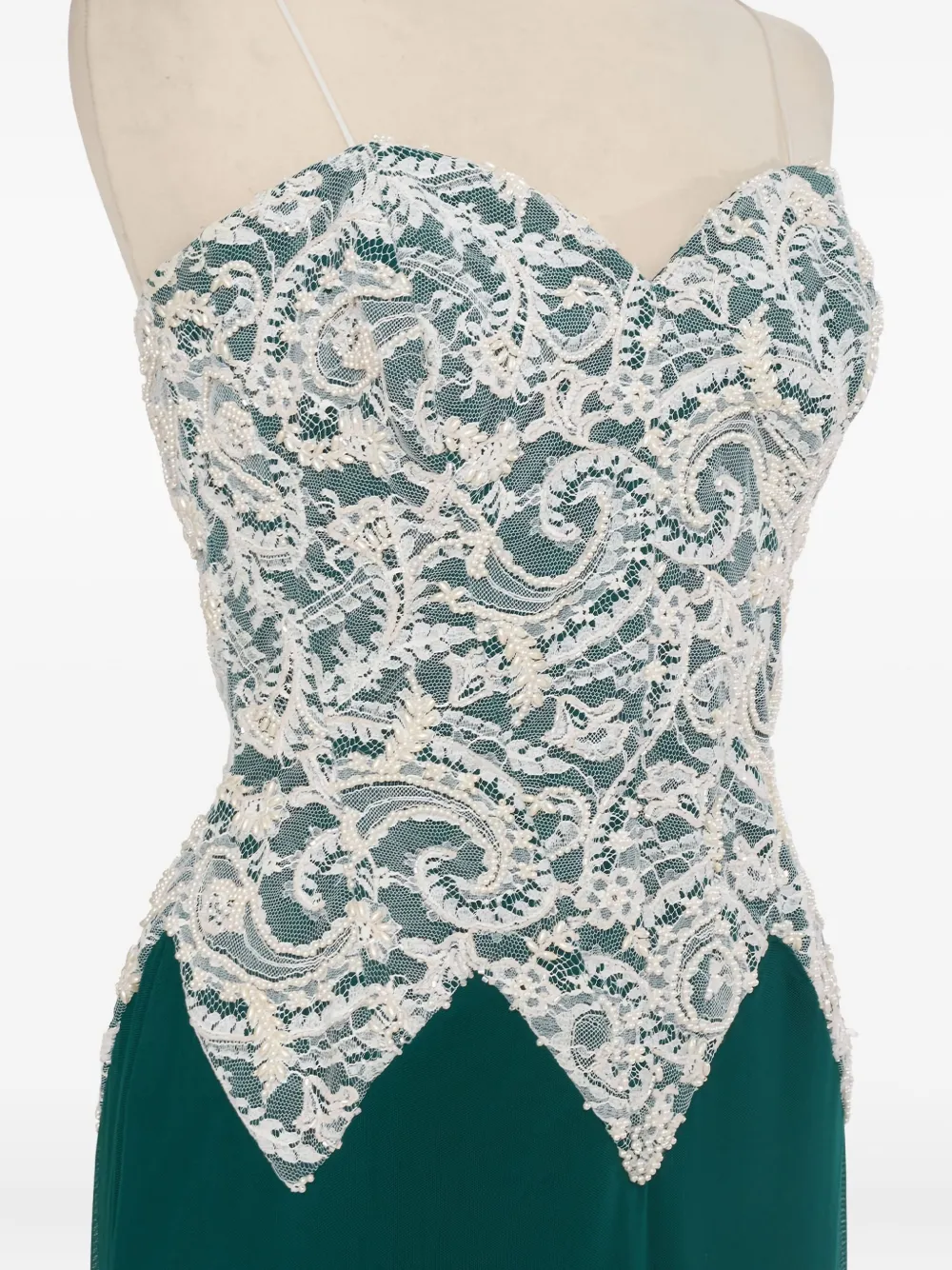 Pre-owned Vicky Tiel Couture Vintage Lace-detailing Dress