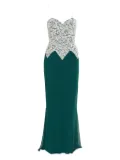 Vicky Tiel Couture Vintage lace-detailing dress - Green