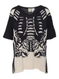 Krizia Pre-Owned patterned intarsia-knit T-shirt - Black