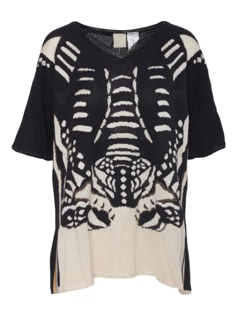 Krizia Pre-Owned patterned intarsia-knit T-shirt 