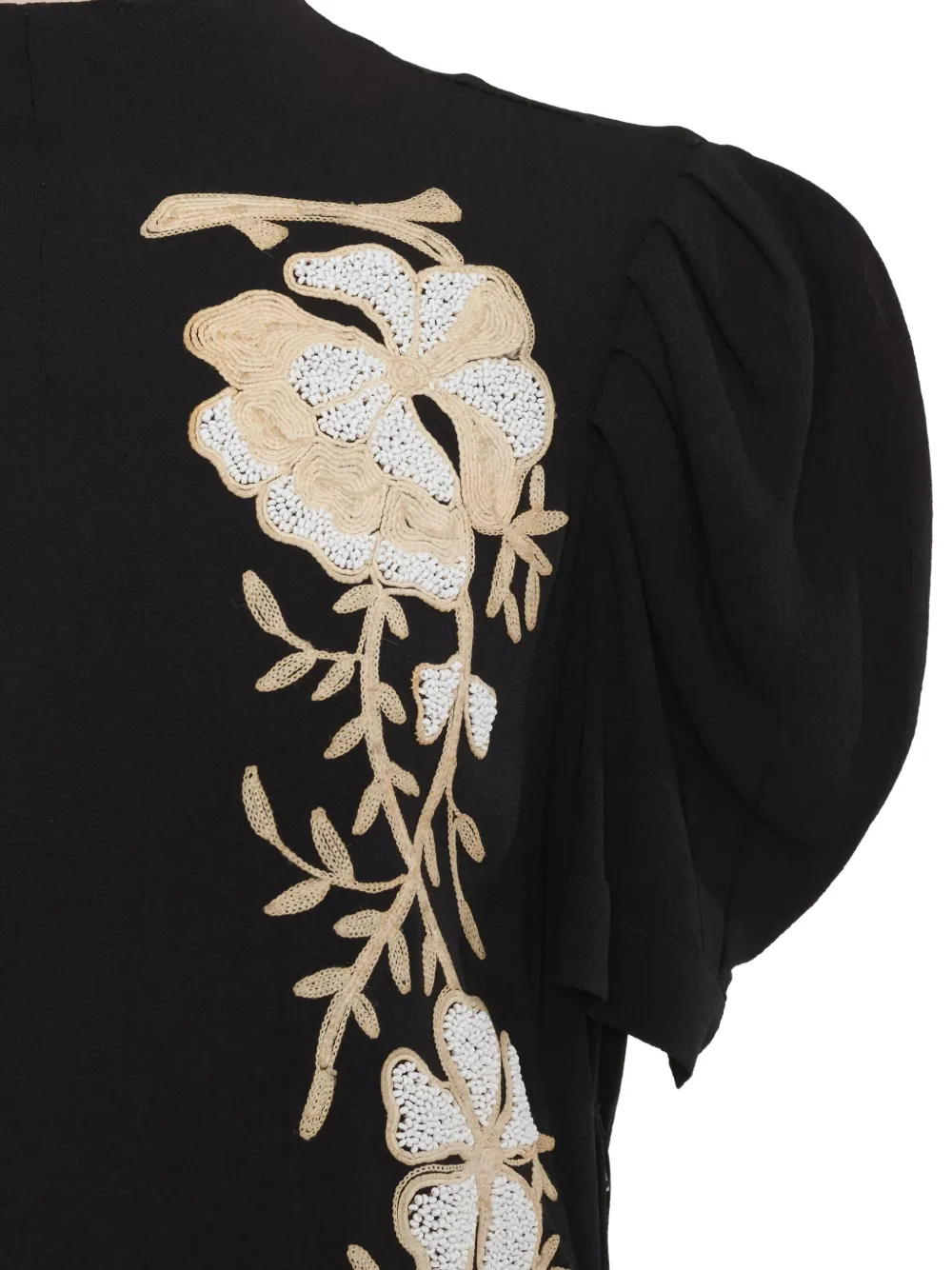 Vintage Abito midi con perline e ricamo floreale Pre-owned anni '40 | Image 6
