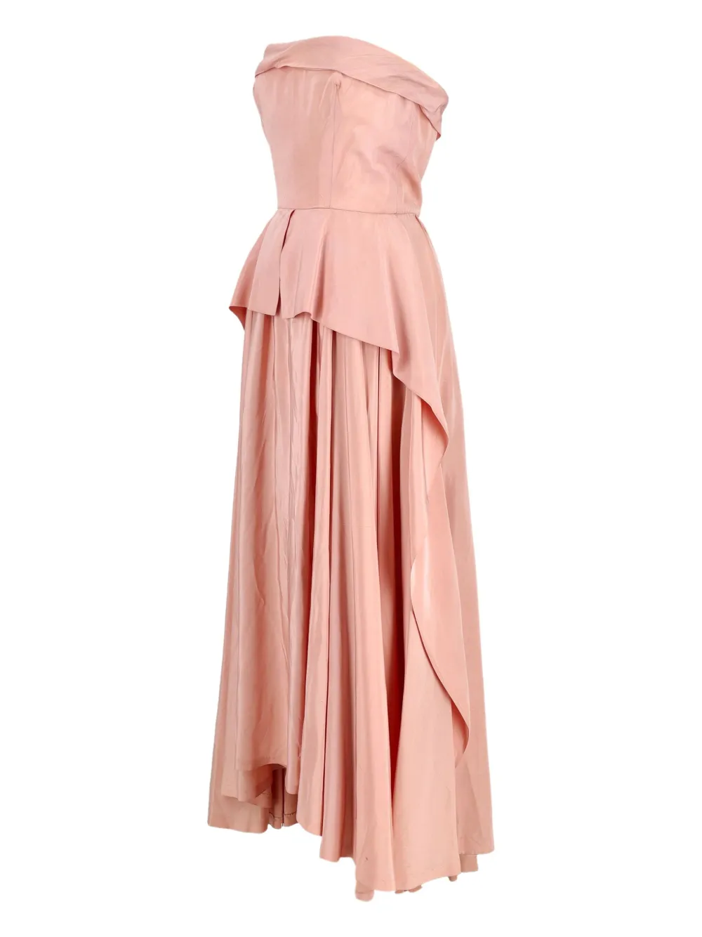 Vintage Abito lungo senza spalline con peplum Pre-owned anni '40 | Abiti Pre-owned | Image 3
