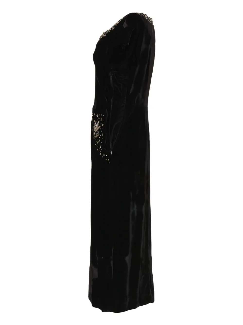 Vintage Abito midi con perline e spalle scoperte Pre-owned anni '40 | Image 7