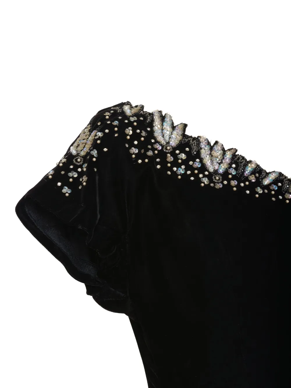 Vintage Abito midi con perline e spalle scoperte Pre-owned anni '40 | Image 6