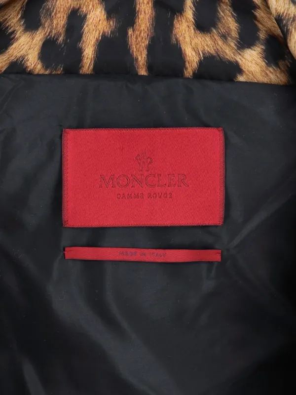 Moncler Vintage Pre-Owned leopard-print Puffer Jacket Brown - Main Image